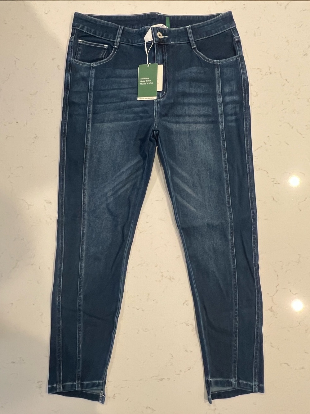 Halara Flex™ Mid Low Rise Zipper Pockets Casual Skinny Jeans NWT Size Large